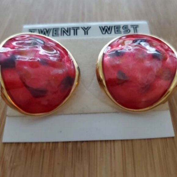 Twenty West Earrings NWT Watermelon Slices Pierced - Picture 4 of 4